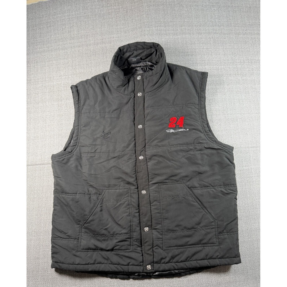 Hendrick Motorsports Puffer Vest Mens XL Black Chase Authentics 24 Racing Nascar